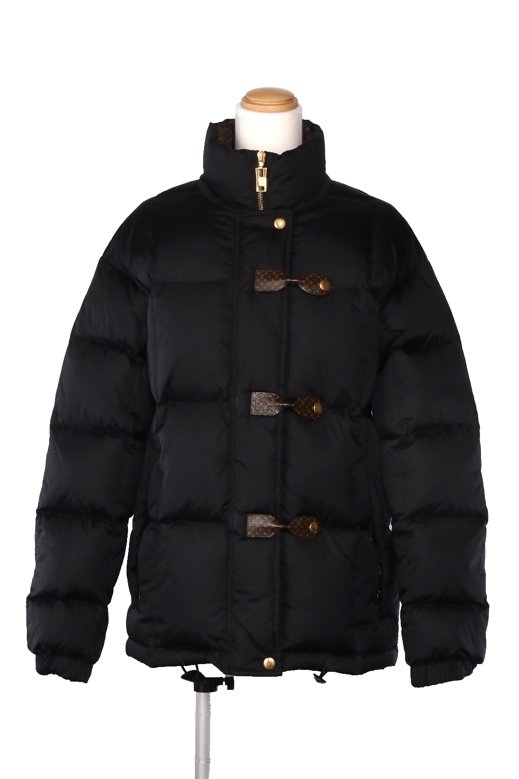 7670/ LOUIS VUITTON MONOGRAM ACCENT PILLOW PUFFER JK RW222W E54