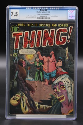 Thing (1952) #5 Severed Head CGC 7.5 CR/OW Pages Pre-Code Horror Charlton