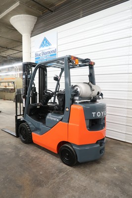 2016' Toyota 8FGCU25, 5,000# Cushion Tire Forklift, Triple, Sideshift, 3297 Hrs.