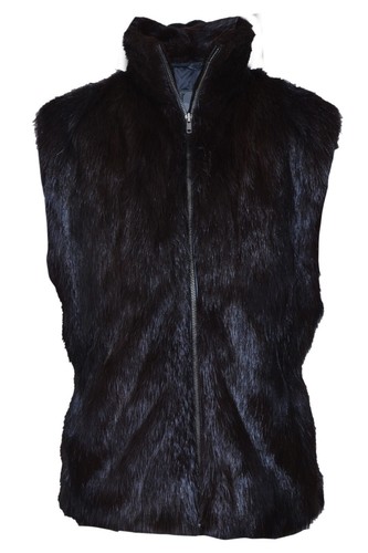 Pre-owned Handmade Man's Real Nutria Fur Vest Detachable Sleeves Hood All Sizes In Brown