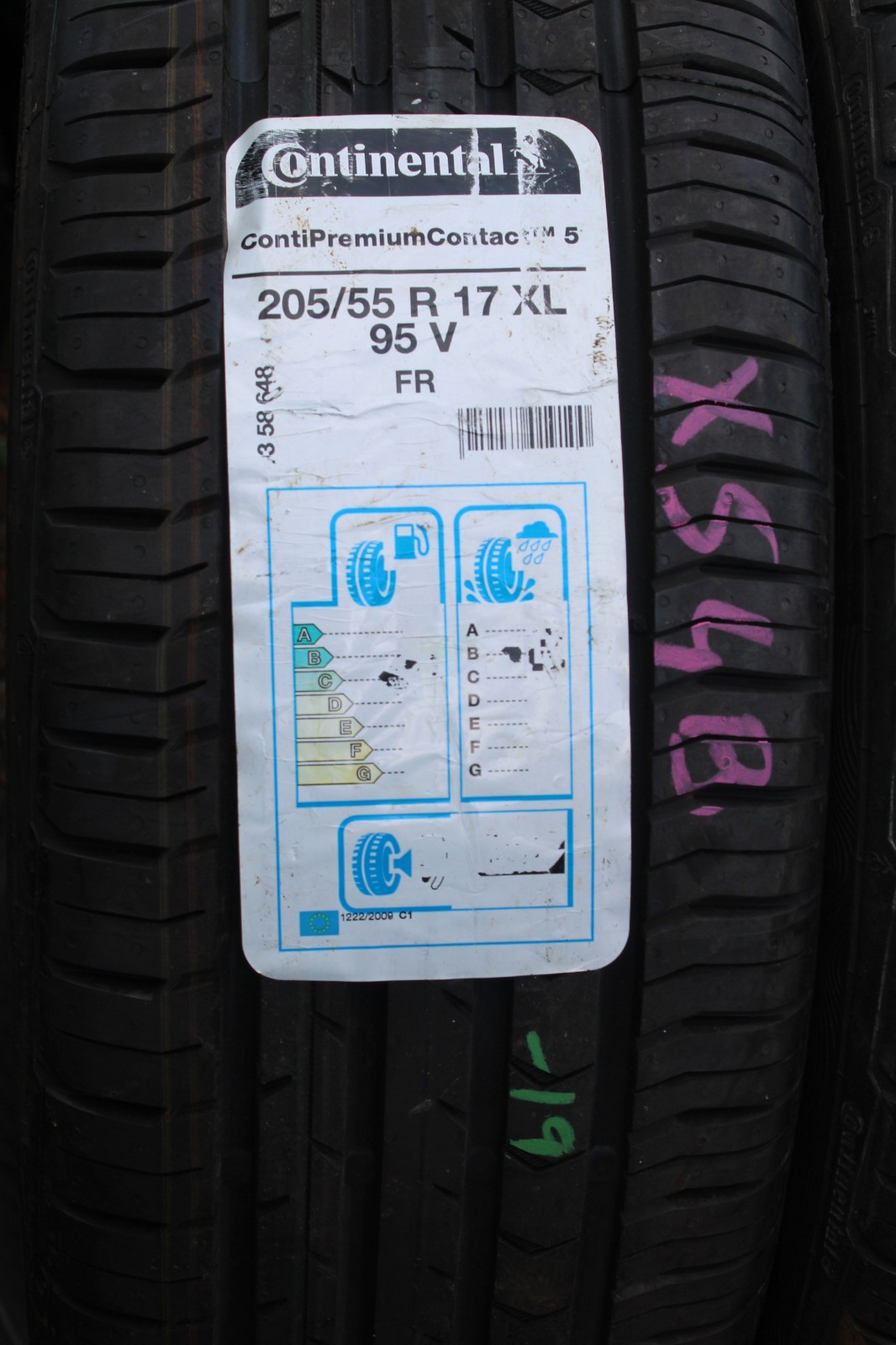 New 205 55 17 Continental, CPC 5, XL, 95V, x1 Tyre (F1_tyres) X54