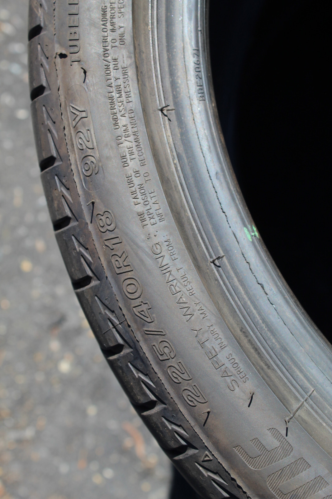 225 40 18 Bridgestone, Turanza T005, XL, 92Y, x2 A Pair 5.8mm (F1_tyres) L2716