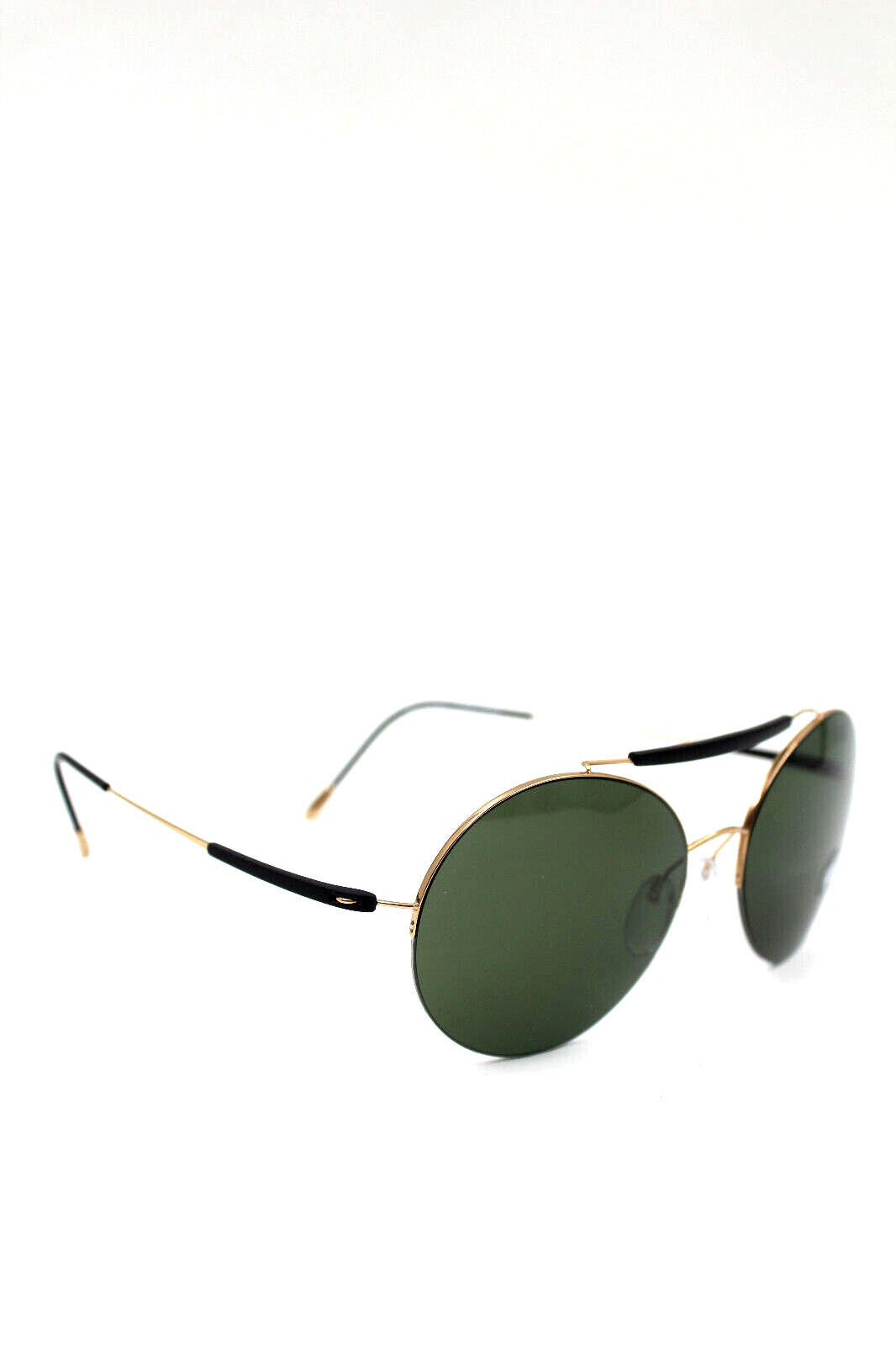 Pre-owned Silhouette Adventurer 8659 6228 Gold Black/green Lens Authentic Sunglasses