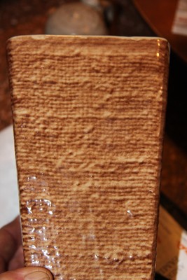 Vintage Shawnee Burlap Weave Art Pottery Ceramic Vase, marked Shawnee U.S.A. 868