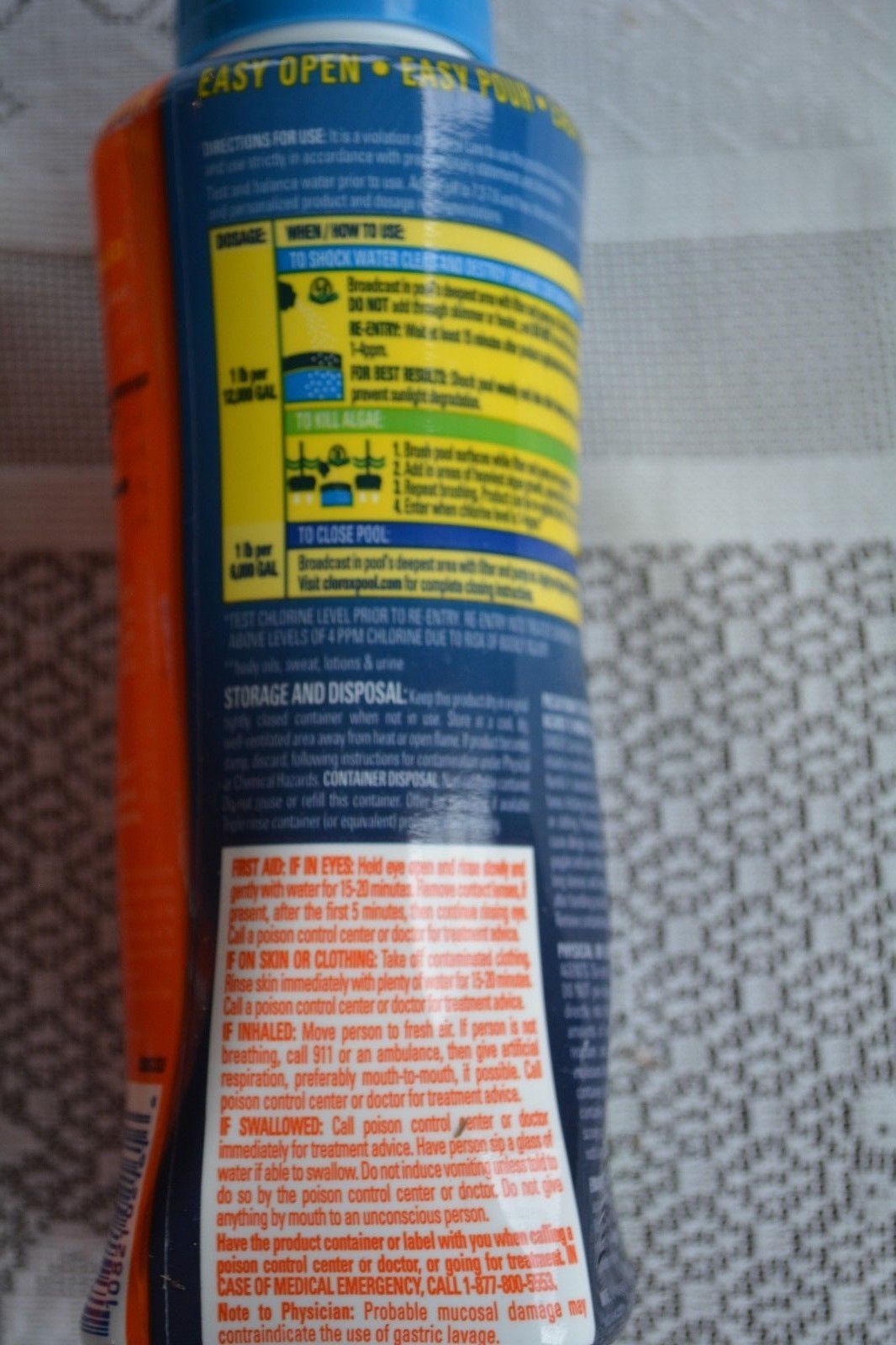 LOT Clorox Pool & Spa Xtra Blue Shock Step 3 1lb Bottles NEW Algae Killing