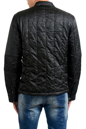 Pre-owned Versace Versus Men's Black Lightly Insulated Full Zip Jacket Size Xs S M L