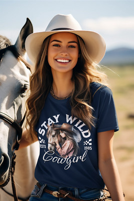 Personalized Shirt, Horse Lovers Gifts for Moms, wild Pony Farm Girl Era T-Shirt