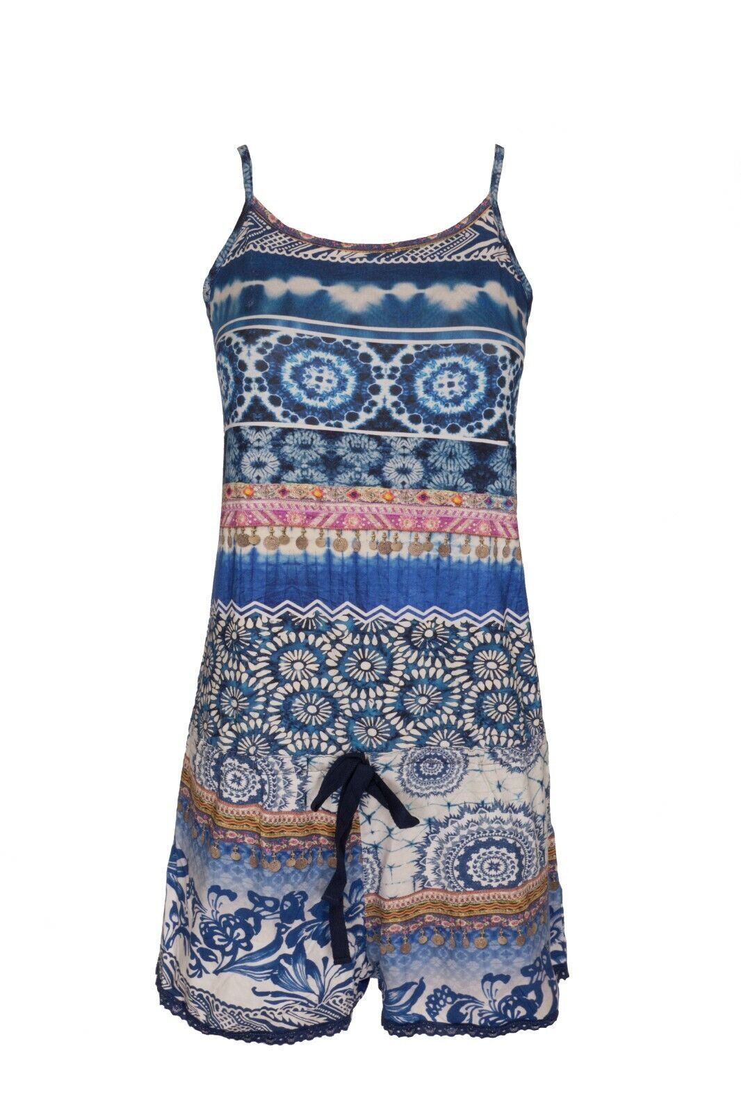 Damen Overall kurz Jumpsuit Strandoverall blau DESIGUAL NEU Größe S M