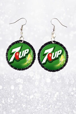 7UP 7 Up soda pop  earrings earring set super cute pair of earrings