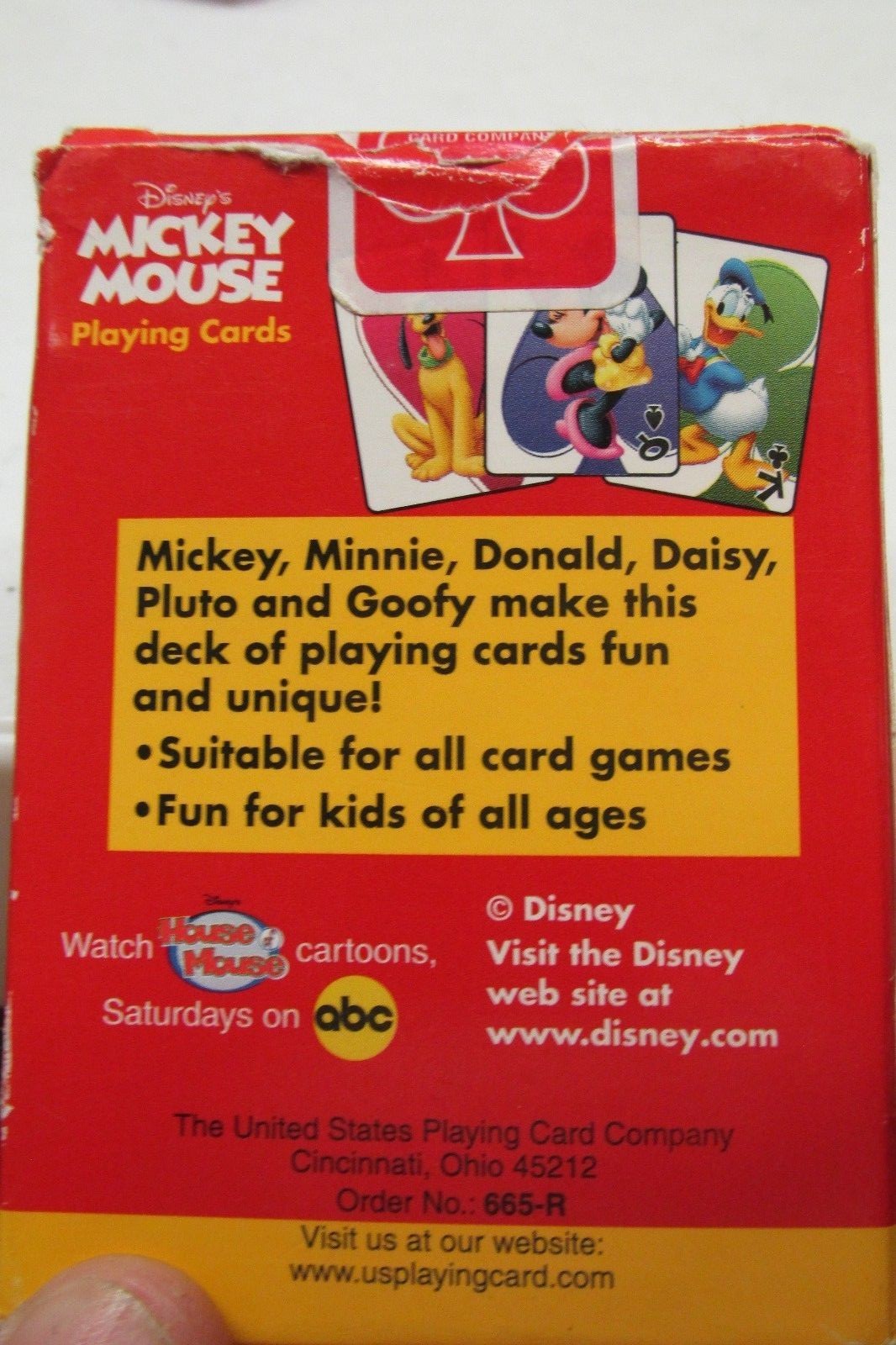 MICKEY MOUSE PLAYING CARDS ALL THERE