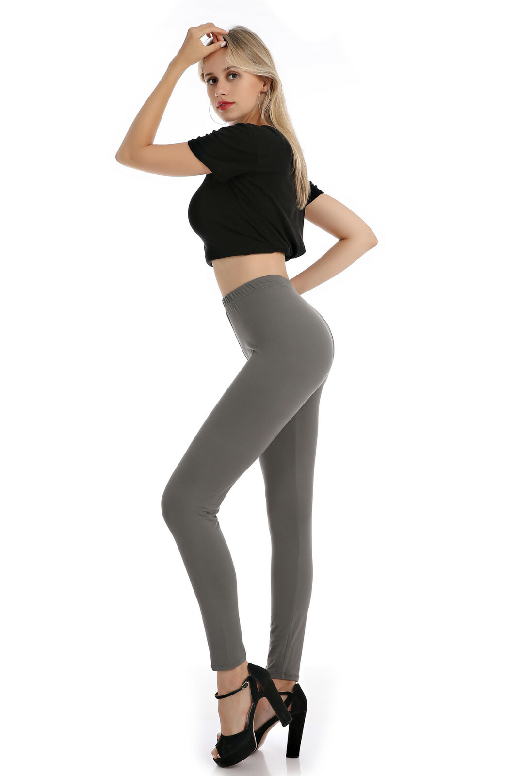 Falari 4-pack Classic Leggings Buttery Super Soft Stretch Workout Pants