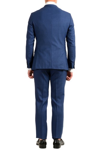 Pre-owned Hugo Boss Men's "novan5/ben2" Slim Fit 100% Wool Blue Two Button Suit