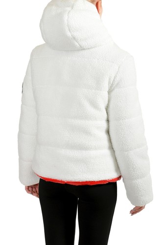 PLEIN SPORT PLEIN SPORT DAMEN ROT MIT KAPUZE WENDBAR LOGO AUFDRUCK REISSVERSCHLUSS PARKAJACKE