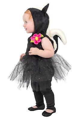 Infant Toddler Little Stinker Skunk Costume Hooded Dress Leggings Flower Pepe 