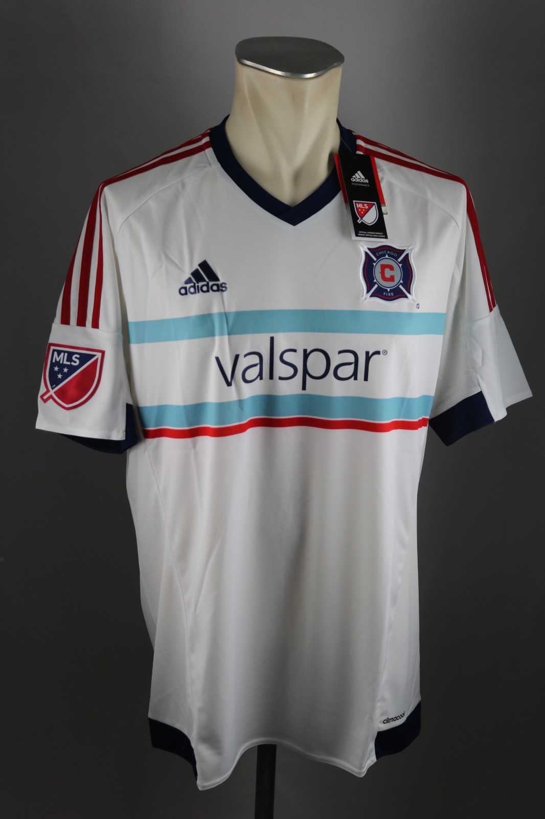 Chicago Fire Trikot Gr. S XL Adidas MLS Jersey USA Soccer Valspar 2016