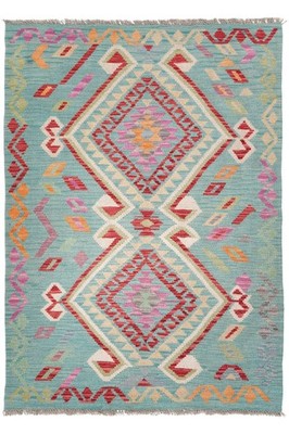 NavaRugs Kelim Teppich 180x124cm Afghan Handgewebt Orientteppich Wolle Kilim Rug