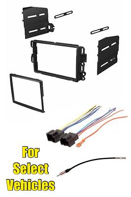 Complete Single DIN Dash Kit & Wiring Harness For Car Stereo