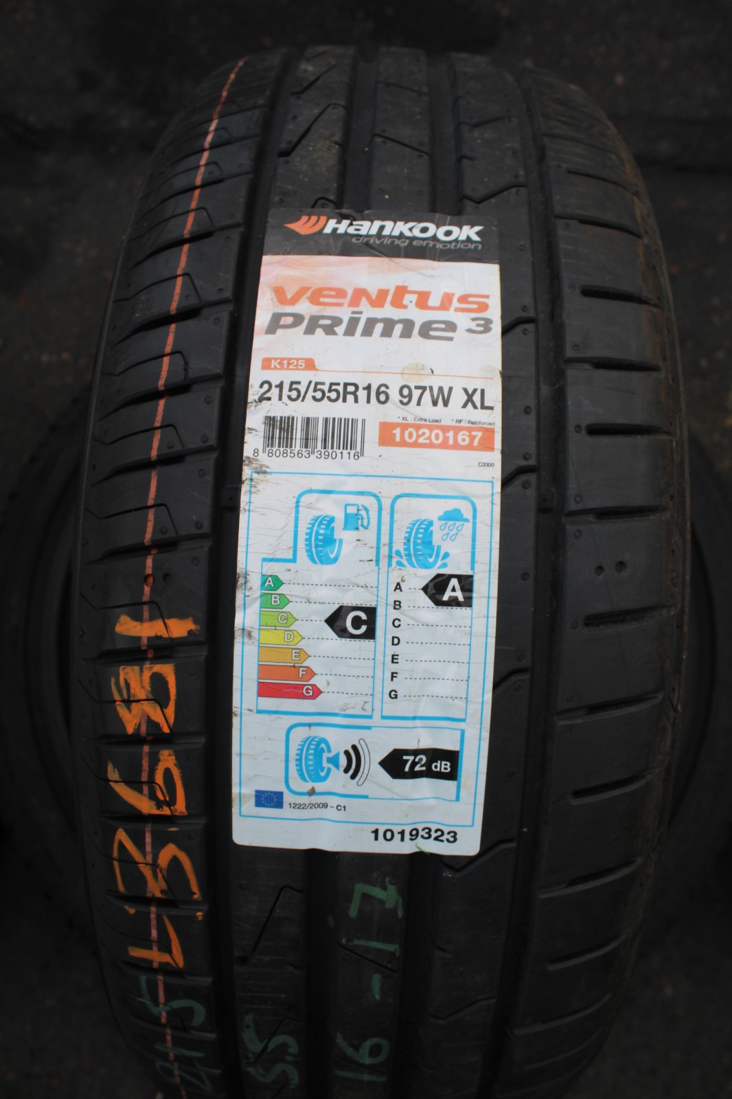 New 215 55 16 Hankook, Ventus Prime 3, 97W, x1 Single Tyre (F1_tyres) L3681