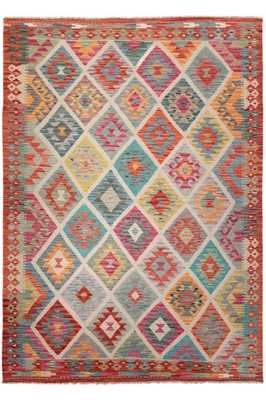 NavaRugs Kelim Teppich 239x170cm Afghan Handgewebt Orientteppich Wolle Kilim Rug