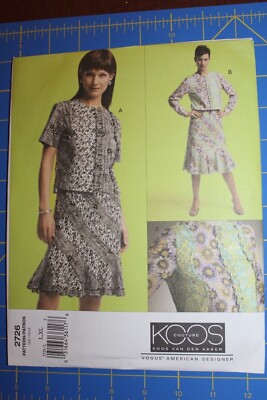 Vogue Pattern #2726 Koos Van Den Akker Couture Size L,XL Top & Skirt