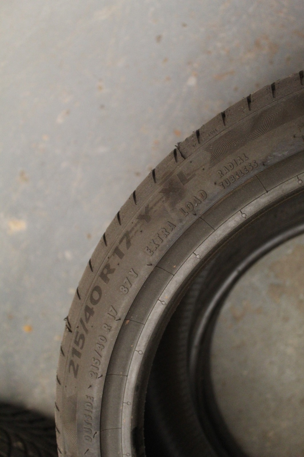 New 215 40 17 Continental, PC 6, XL, 87Y, x1 Single Tyre (F1_tyres) X124