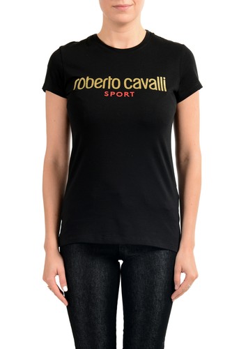 ROBERTO CAVALLI 売れ筋商品|||ロベルトカヴァリ Tシャツ トップス レディース Bodysuits Black Leather T-shirt in Black for Women | Roberto Cavalli®