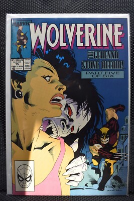 Wolverine #15 Direct Marvel Comics 1989 Patch Gehenna Stone Affair Part 5 9.0