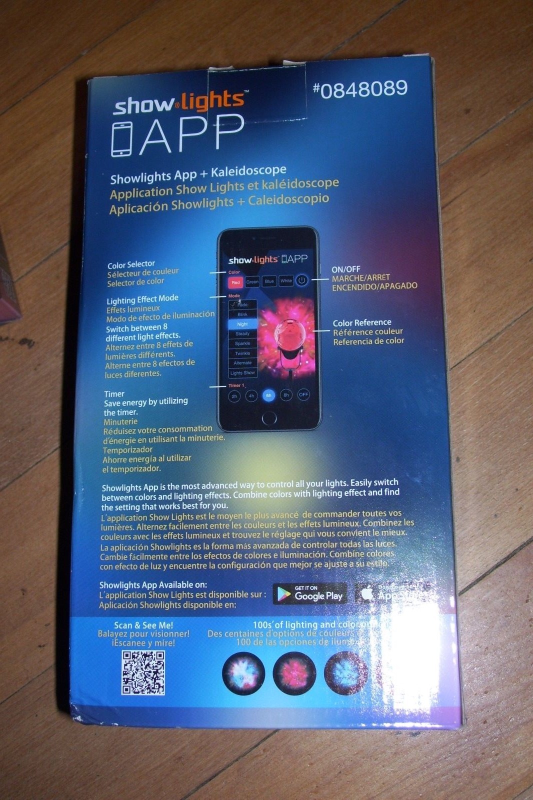 Show Lights LED Kaleidoscope Projector W/Phone APP Bluetooth (LIGHT SHOW)