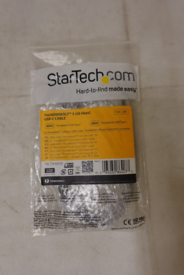 StarTech 20Gbps Thunderbolt 3 USB-C to USB-C Cable - 3ft/1m - Black - TBLT3MM1M