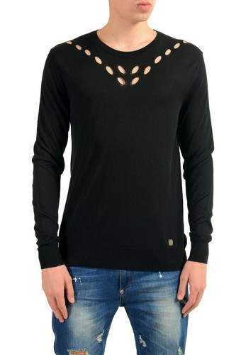 VERSACE VERSACE COLLECTION HERREN RUNDHALSAUSSCHNITT SCHWARZ PULLOVER GRÖSSE M L XL 2XL