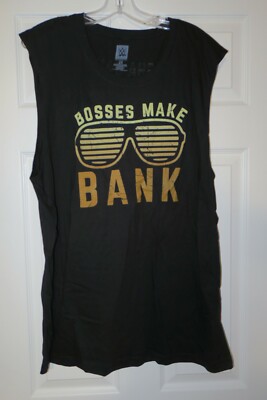 BRAND NEW WWE Sasha Banks ''Bosses Make Bank'' Sleeveless T-Shirt 2XL XXL