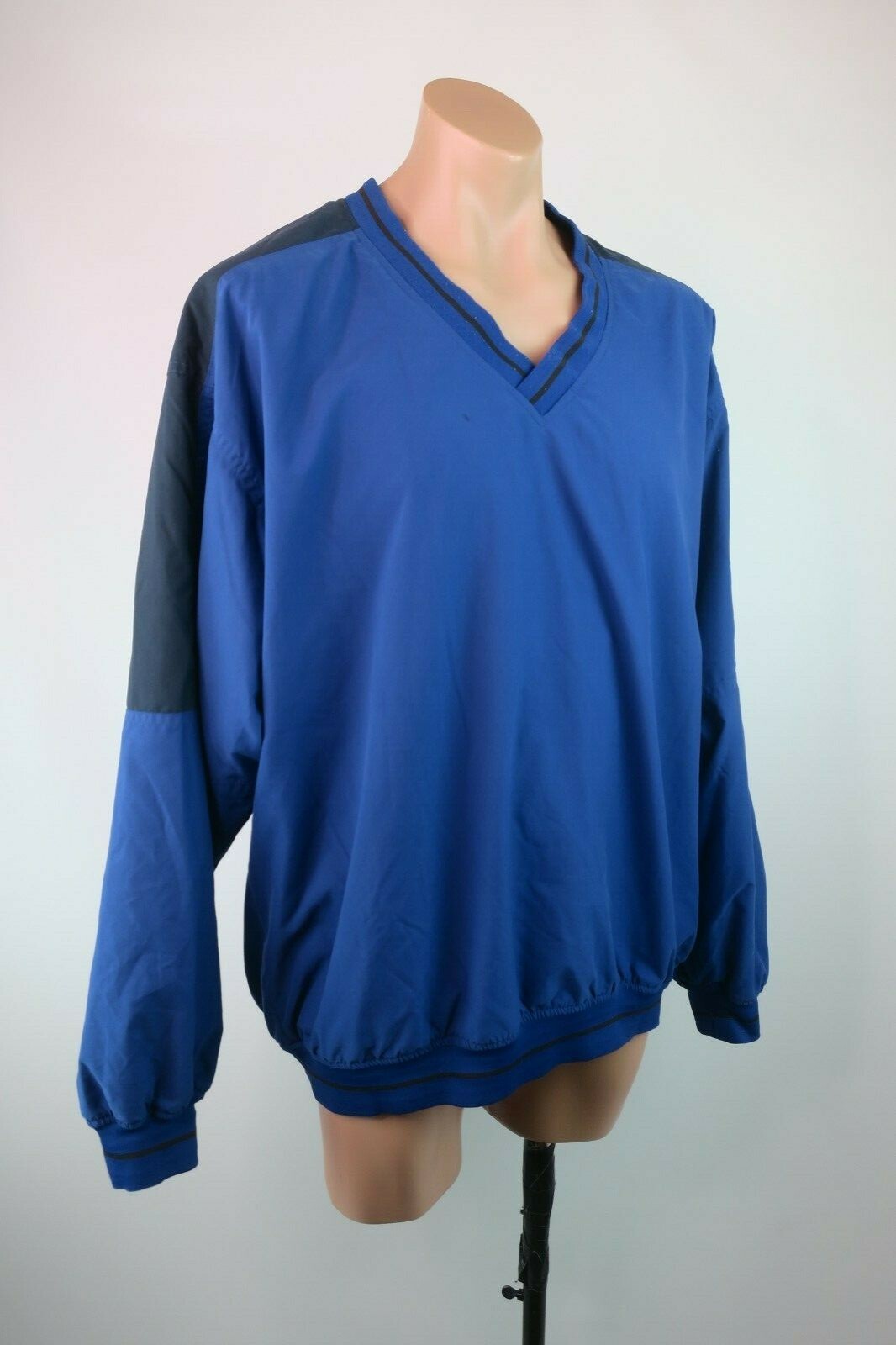 Nike Golf Navy V Neck Jacket Windbreaker Pullover Long Sleeve Men Size XL