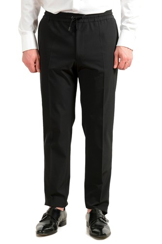 Pre-owned Hugo Boss Men's "nielsen/oliwer_1" Black Double Breasted Tuxedo Style Suit