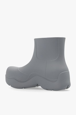 Pre-owned Bottega Veneta 'puddle' Rain Boots In Silver