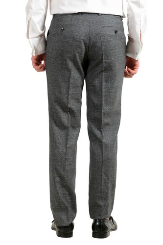 Pre-owned Hugo Boss Men's "johnstons5/lenon1" Regular Fit Gray 100% Wool Two Button Suit