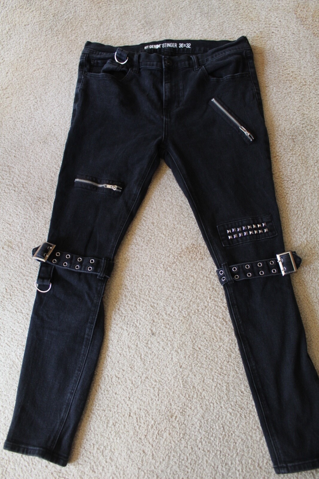 MENS SZ 36 X 32 ACTUAL 28 LONG HOT TOPIC STINGER BLACK