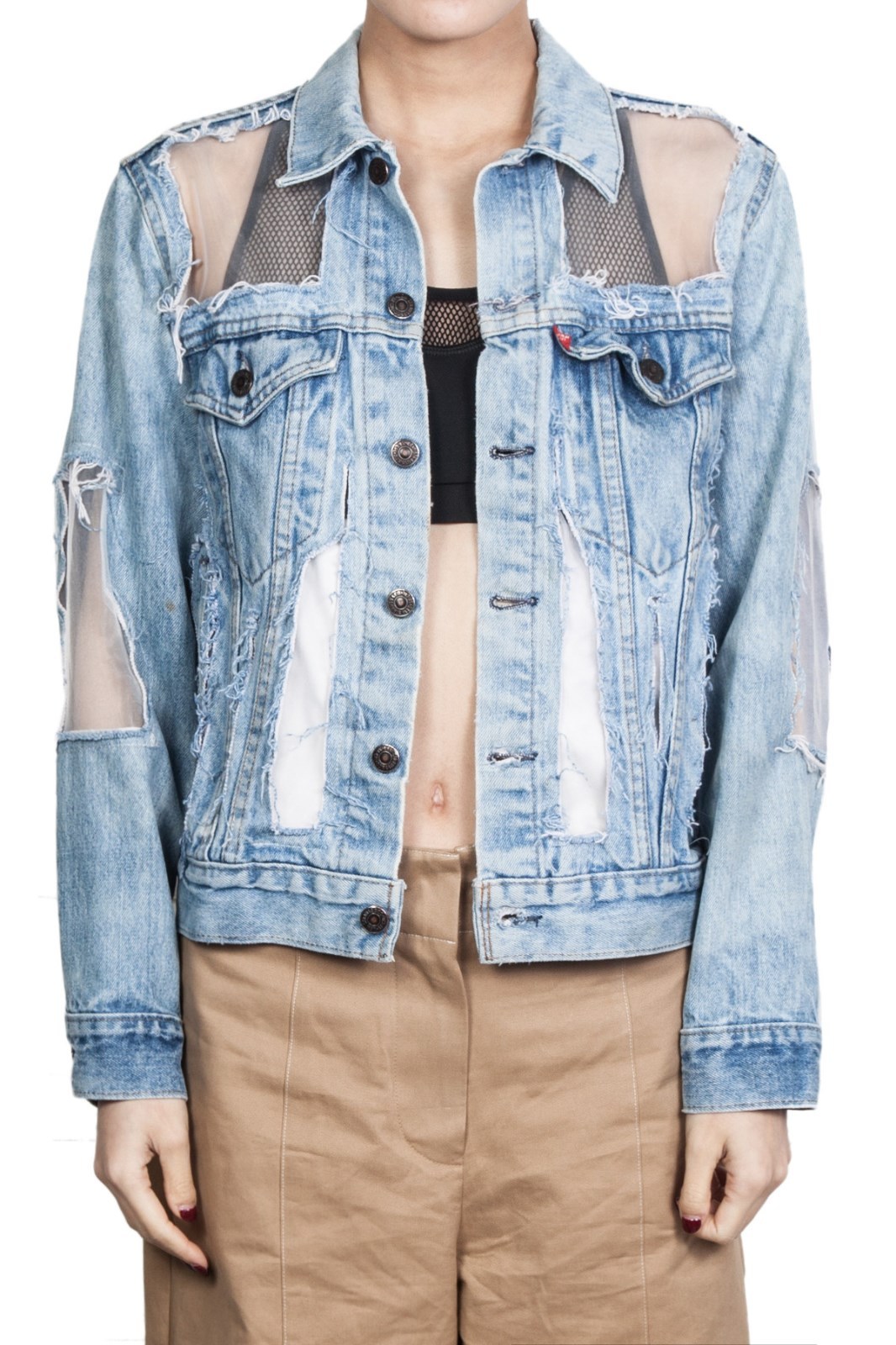 levi's distressed denim jacket