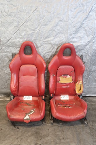 2000 HONDA S2000 AP1 F20C OEM RED LEATHER FORNT RH LH SEATS #3370