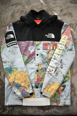 supreme x the north face map