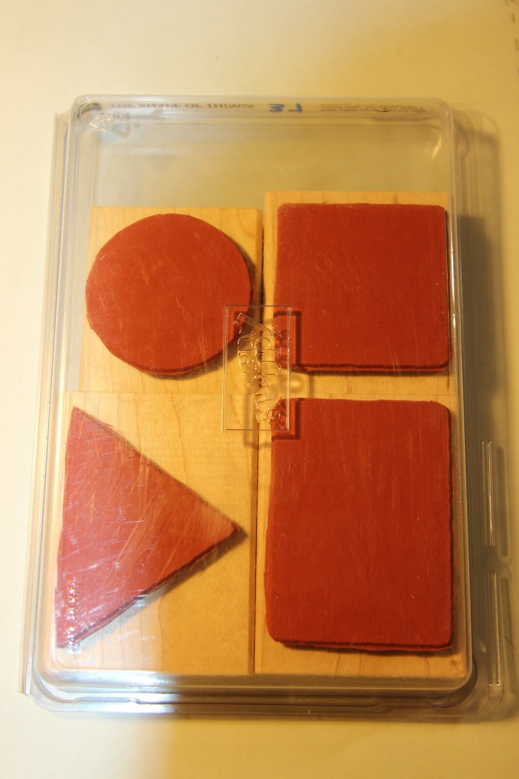 2000 Stampin Up The Shape Of Things Set Of 4 square rectangle circle triangle