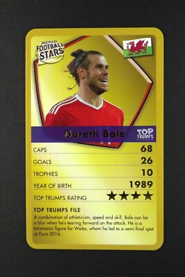1 x info card WFS Football Gareth Bale - T61