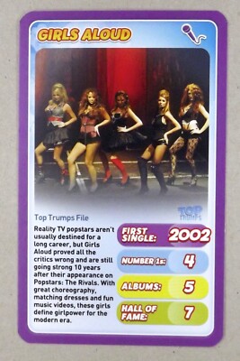 1 x info card Pop Star Girls Aloud  2015   Q18