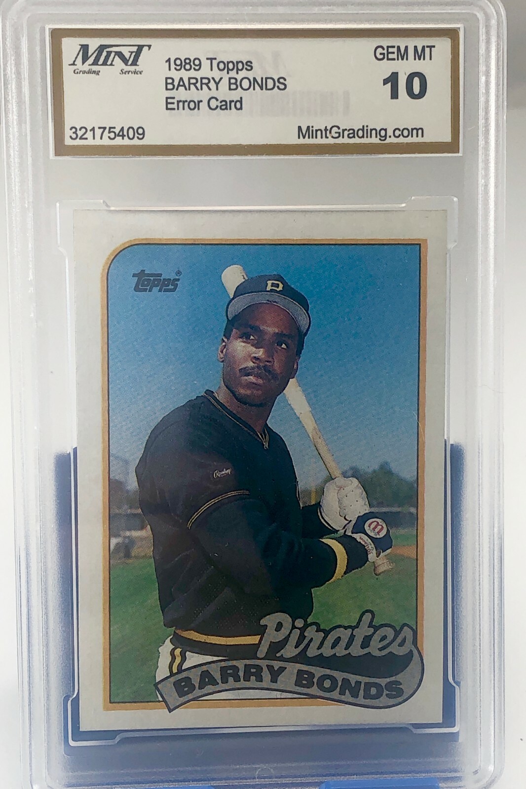 TOPPSカード Barry Bonds 1989 Topps Error Card - Mint GEM MT 10 | eBay