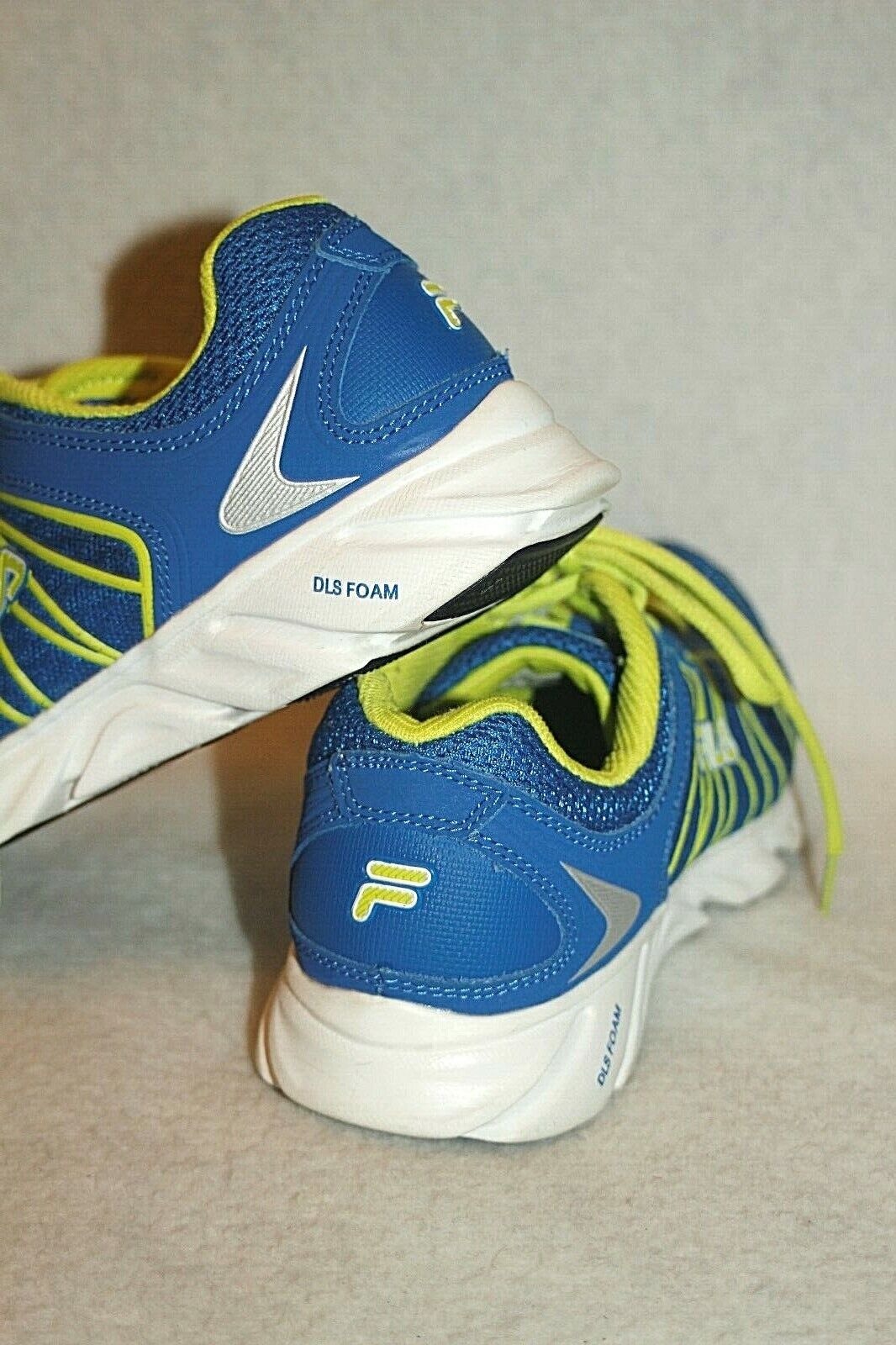 FILA DLS Foam Womans Athletic Shoes Leather Fabric Blue Neon Green Sz 6 *XLNT | eBay