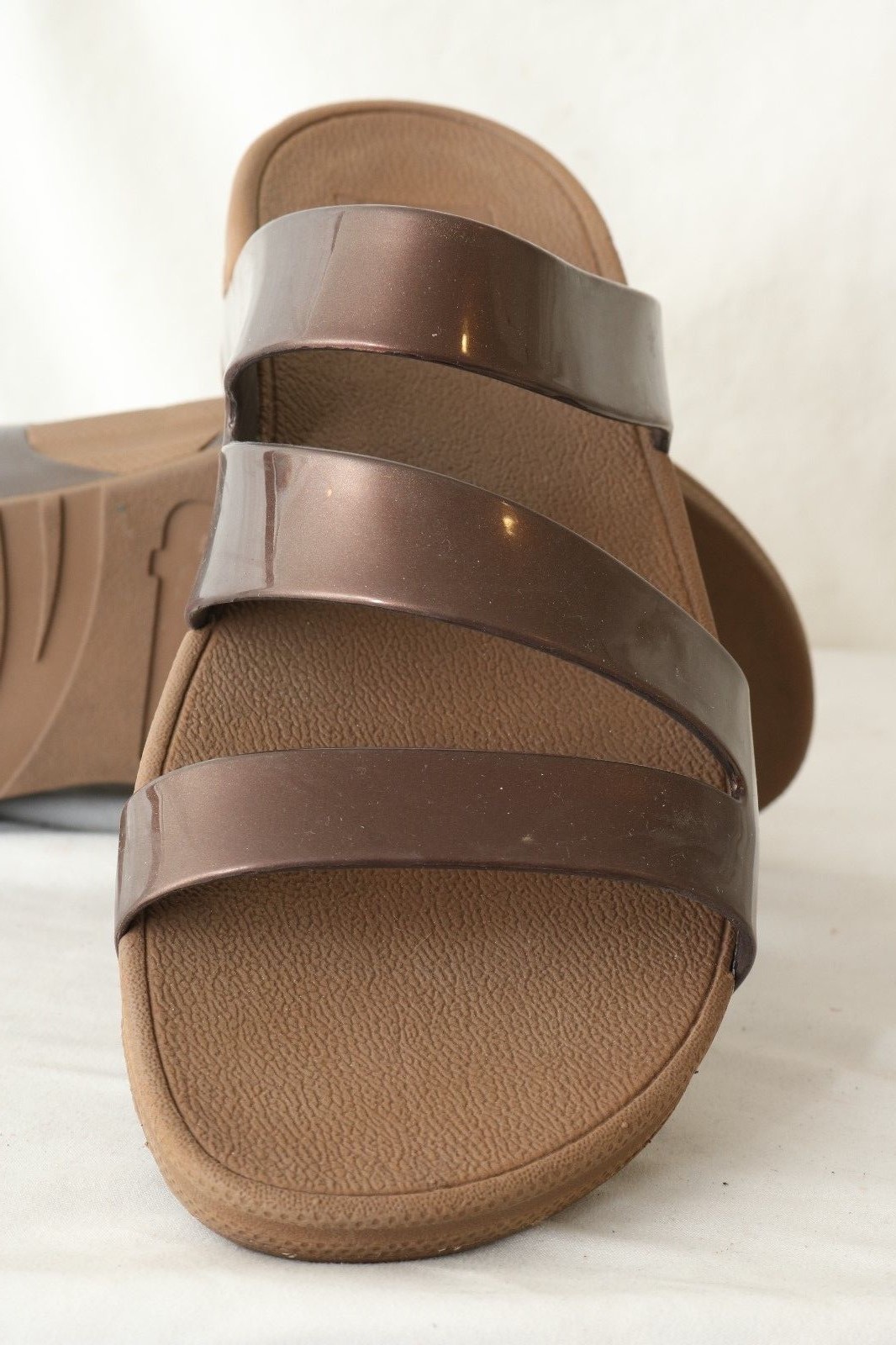 Fitflop LTD 557-012 Super jelly Twist Sandal Comfort Bronze Woman's US 9