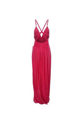 Pre-owned Elisabetta Franchi Ab43032e2 560 Kleid S4.ap1697 In Fuxia