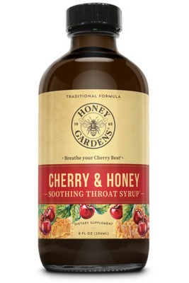 Honey Gardens Cherry & Honey успокаивающий сироп для горла 8 унций жидкости