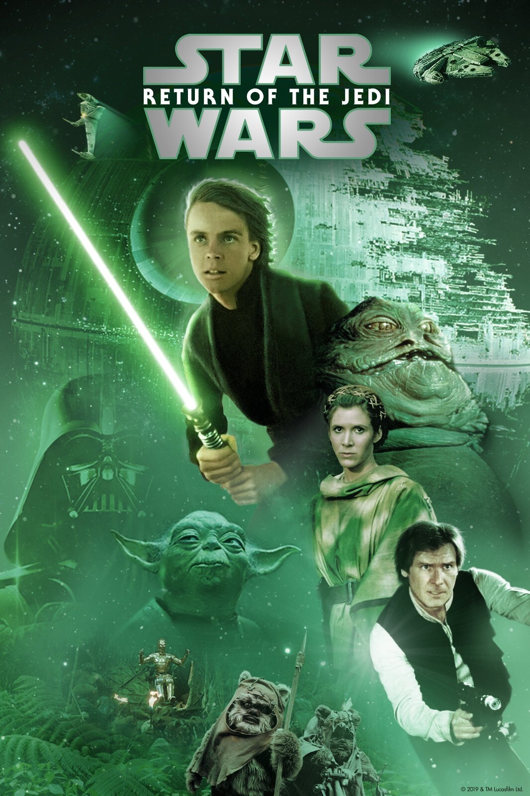 1983 Star Wars VI Return Of The Jedi 40th Movie Poster 11X17 Vader Luke eBay