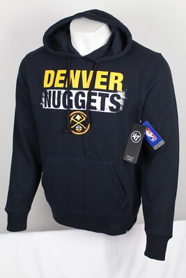 Denver Nuggets Men's Hoodie Medium Graphic Logo Fall Navy Blue 579874