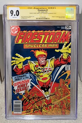 Firestorm #1 (1978) CGC 9.0 SS - 1st App 3x signed Conway Janson Milgrom DC Key